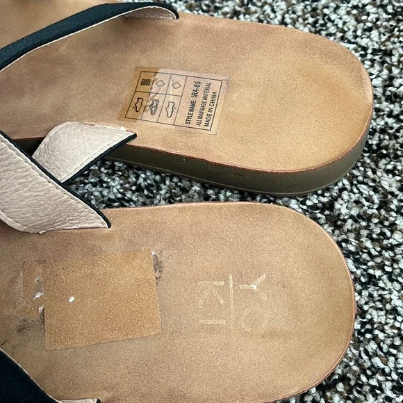 Yoki Black Strappy Sandals, worn once - Picture 4 of 6